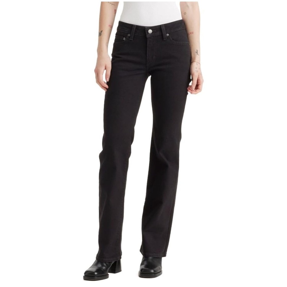 NWT Levi's Black Superlow Bootcut Jeans Low Rise Stretch Denim 24x32